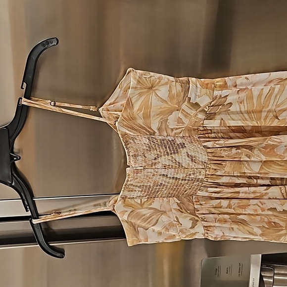 💕ZIMMERMANN💕 Moonshine Andie Tie Front Linen Maxi Dress ~ Sepia Floral Print 2 - Picture 15 of 16